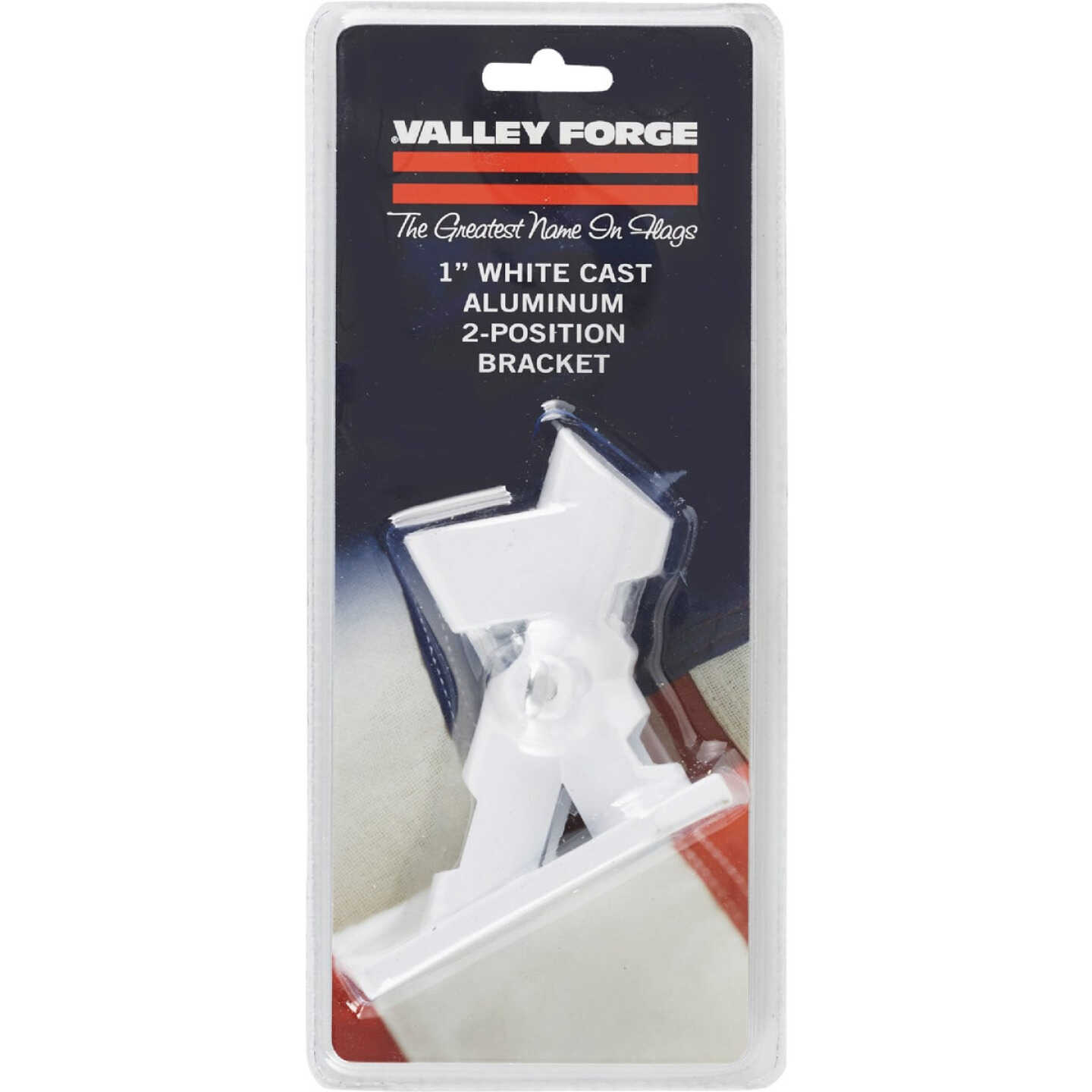 Valley Forge 2-Position 1 In. Cast Aluminum White Flag Pole Bracket Image 2